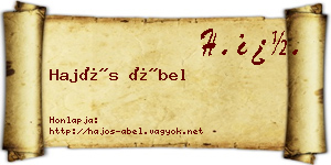 Hajós Ábel névjegykártya