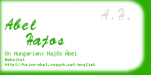 abel hajos business card