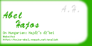 abel hajos business card